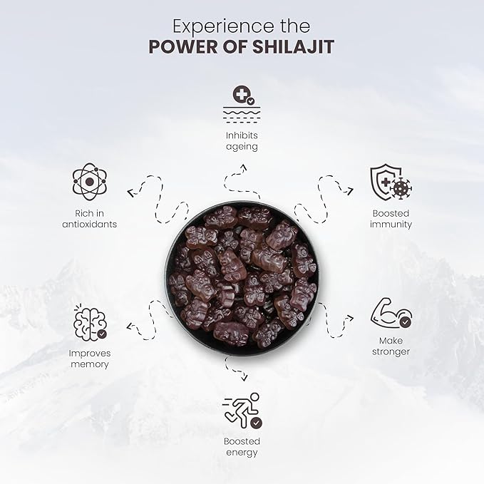 MR ROS 600mg Himalayan Shilajit Gummies for Men and Women - 60 Gummies